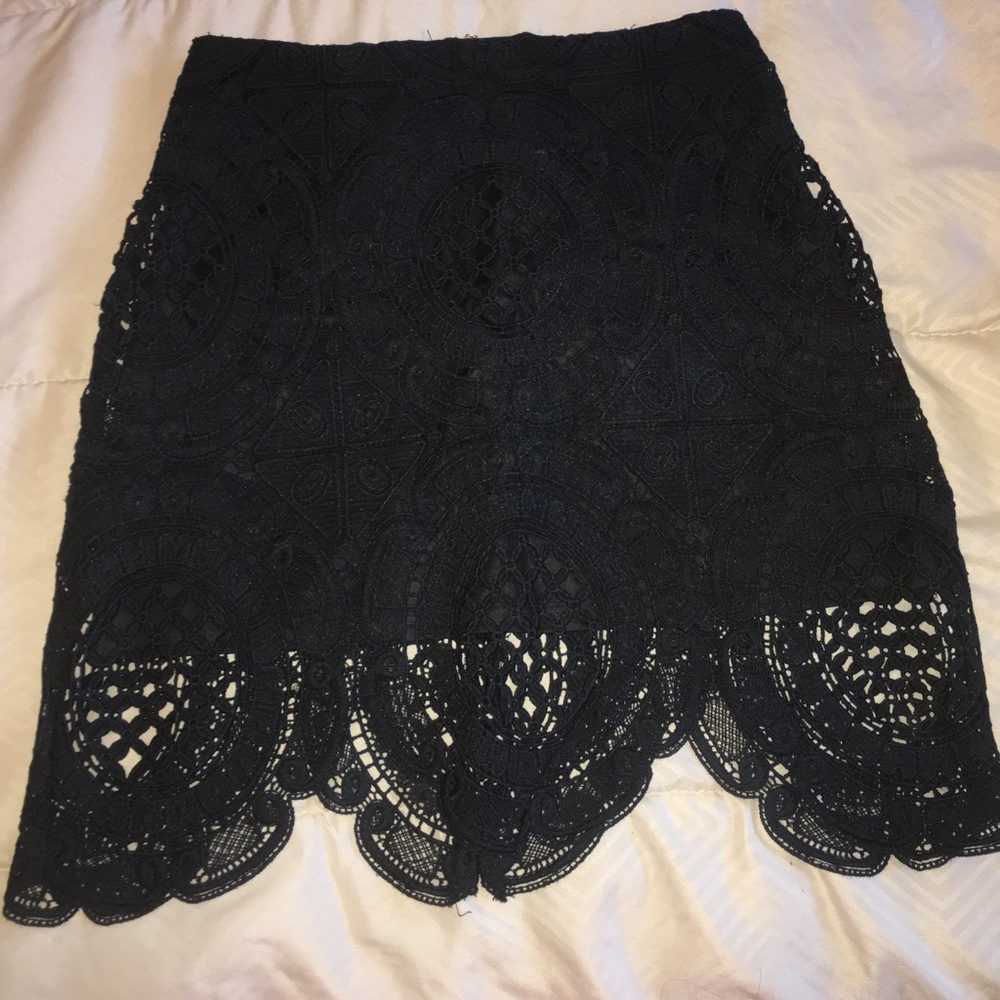 Black Lace Skirt Exhilaration